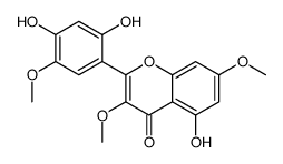 2-(2,4-dihydroxy-5-methoxyphenyl)-5-hydroxy-3,7-dimethoxychromen-4-one Structure