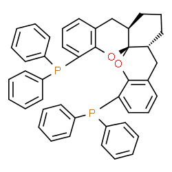 (+)-1,13-双(二苯基)膦基(5AR,8AR,14aR)-5a,6,7,8,8a,9-六氢-5H-[1]苯并吡喃并[3,2-D]氧杂蒽结构式