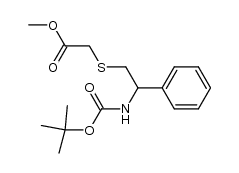 Ethyl 5-[(tert-Butoxycarbonyl)amino]-5-phenyl-3-thiapentanoate结构式