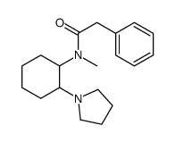 N-methyl-2-phenyl-N-(2-pyrrolidin-1-ylcyclohexyl)acetamide Structure