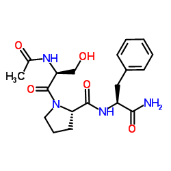 N-Acetyl-L-seryl-L-prolyl-L-phenylalaninamide结构式