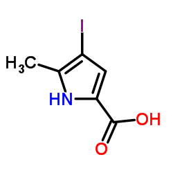 4-Iodo-5-methyl-1H-pyrrole-2-carboxylic acid结构式