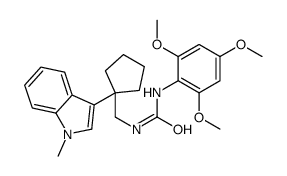 1-[[1-(1-methylindol-3-yl)cyclopentyl]methyl]-3-(2,4,6-trimethoxyphenyl)urea结构式