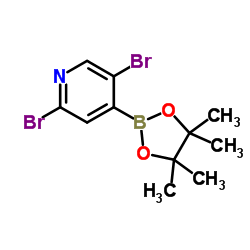 2,5-Dibromo-4-(4,4,5,5-tetramethyl-1,3,2-dioxaborolan-2-yl)pyridine Structure