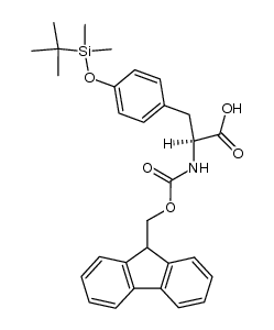 2-(((9H-fluoren-9-yl)methoxy)carbonylamino)-3-(4-(tertbutyldimethylsilyloxy)phenyl)propanoic acid Structure