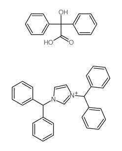 1,3-dibenzhydrylimidazole; 2-hydroxy-2,2-diphenyl-acetic acid Structure