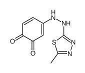 4-[2-(5-methyl-1,3,4-thiadiazol-2-yl)hydrazinyl]cyclohexa-3,5-diene-1,2-dione结构式