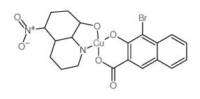 Copper,(4-bromo-3-hydroxy-2-naphthalenecarboxylato-O2,O3)(5-nitro-8-quinolinolato-N1,O8)-(9CI)结构式