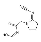 2-(2-cyanoiminopyrrolidin-1-yl)-N-formylacetamide Structure