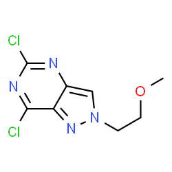 5,7-二氯-2-(2-甲氧基乙基)-2H-吡唑并[4,3-d]嘧啶结构式