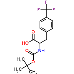 N-t-BOC-4-(trifluoromethyl)phenylalanine结构式