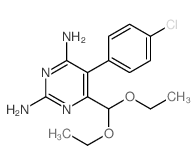 2,4-Pyrimidinediamine,5-(4-chlorophenyl)-6-(diethoxymethyl)-结构式