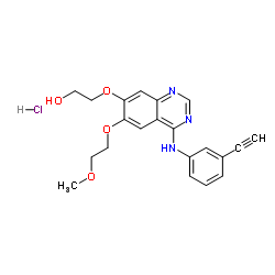 2-[4-(3-ethynylanilino)-6-(2-methoxyethoxy)quinazolin-7-yl]oxyethanol,hydrochloride Structure