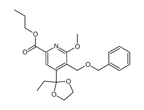 propyl 5-((benzyloxy)methyl)-4-(2-ethyl-1,3-dioxolan-2-yl)-6-methoxypicolinate Structure