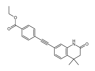 ethyl 4-[(4,4-dimethyl-2-oxo-1,2,3,4-tetrahydro-7-quinolinyl)ethynyl]benzoate Structure