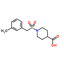 1-[(3-Methylbenzyl)sulfonyl]-4-piperidinecarboxylic acid Structure