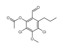 2,4-dichloro-6-formyl-3-methoxy-5-propylphenyl acetate Structure