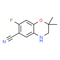 7-氟-2,2-二甲基-3,4-二氢-2H-苯并[b][1,4]噁嗪-6-甲腈结构式