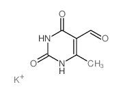 5-Pyrimidinecarboxaldehyde,1,2,3,4-tetrahydro-6-methyl-2,4-dioxo-, potassium salt (1:1) structure