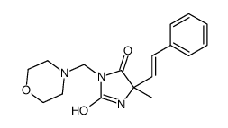 5-methyl-3-(morpholin-4-ylmethyl)-5-[(E)-2-phenylethenyl]imidazolidine-2,4-dione结构式