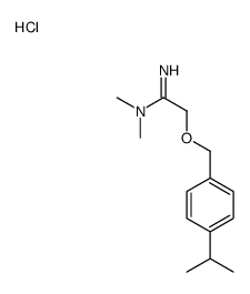 [1-amino-2-[(4-propan-2-ylphenyl)methoxy]ethylidene]-dimethylazanium,chloride Structure