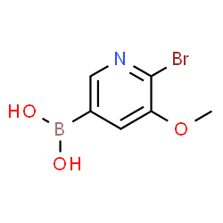 2-Bromo-3-methoxypyridine-5-boronic acid结构式