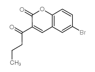 6-bromo-3-butanoylchromen-2-one Structure