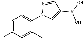 1-(2-Methyl-4-fluorophenyl)-1H-pyrazole-4-boronic acid结构式