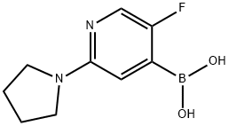 5-Fluoro-2-(pyrrolidino)pyridine-4-boronic acid结构式