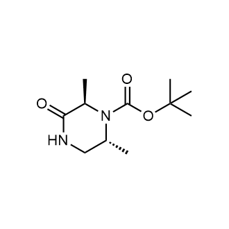 (2R,6R)-2,6-二甲基-3-氧代哌嗪-1-羧酸叔丁酯结构式