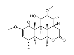 11α-Hydroxy-2,12β-dimethoxypicras-2-ene-1,16-dione结构式
