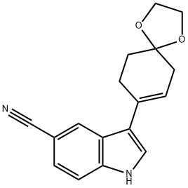 3-(1,4-Dioxaspiro[4.5]dec-7-en-8-yl)-1H-indole-5-carbonitrile Structure