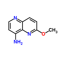 6-甲氧基-1,5-萘啶-4-胺结构式