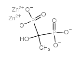 (1-hydroxyethylidene)bisphosphonic acid, zinc salt structure