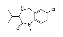 7-chloro-1-methyl-3-propan-2-yl-4,5-dihydro-3H-1,4-benzodiazepin-2-one结构式