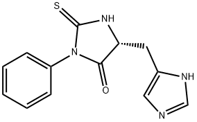 (5R)-5-(1H-咪唑-5-基甲基)-3-苯基-2-硫代-4-咪唑烷酮结构式
