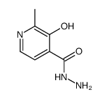 Isonicotinic acid, 3-hydroxy-2-methyl-, hydrazide (8CI) structure
