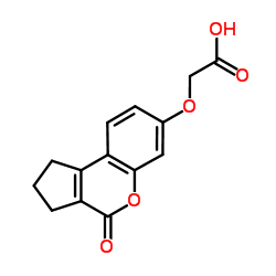 (4-OXO-1,2,3,4-TETRAHYDRO-CYCLOPENTA[C]CHROMEN-7-YLOXY)-ACETIC ACID Structure