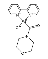 PdCl(CONCH2CH2OCH2CH2)(2,2'-dipyridine)结构式
