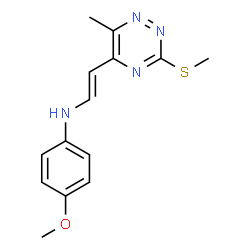 4-METHOXY-N-(2-[6-METHYL-3-(METHYLSULFANYL)-1,2,4-TRIAZIN-5-YL]VINYL)ANILINE结构式