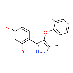 4-[4-(2-Bromophenoxy)-5-methyl-1H-pyrazol-3-yl]-1,3-benzenediol结构式