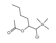 1-chloro-1-(trimethyl)silylhexan-2-yl acetate Structure