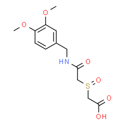 2-((2-[(3,4-DIMETHOXYBENZYL)AMINO]-2-OXOETHYL)SULFINYL)ACETIC ACID结构式