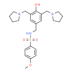 4-Methoxy-N-[3,5-bis(1-pyrrolidinomethyl)-4-hydroxybenzyl]benzenesulfonamide structure