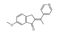 6-methoxy-2-[1-methyl-1-(4-pyridyl)methylene]indanone结构式