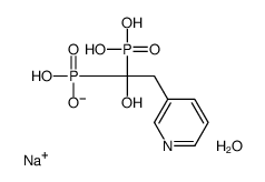 sodium,hydroxy-(1-hydroxy-1-phosphono-2-pyridin-3-ylethyl)phosphinate,hydrate Structure