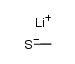 lithium methylmercaptide Structure