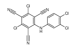 2,4-Dichloro-6-[(3,4-dichlorophenyl)amino]-1,3,5-benzenetricarbonitrile结构式