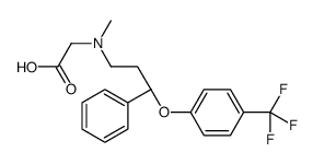 N-甲基-N-[(3R)-3-苯基-3-[4-(三氟甲基)苯氧基]丙基]甘氨酸结构式