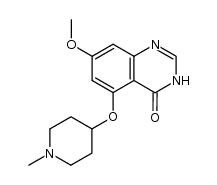 7-methoxy-5-(N -methylpiperidin-4-yloxy)-3,4-dihydroquinazolin-4-one结构式